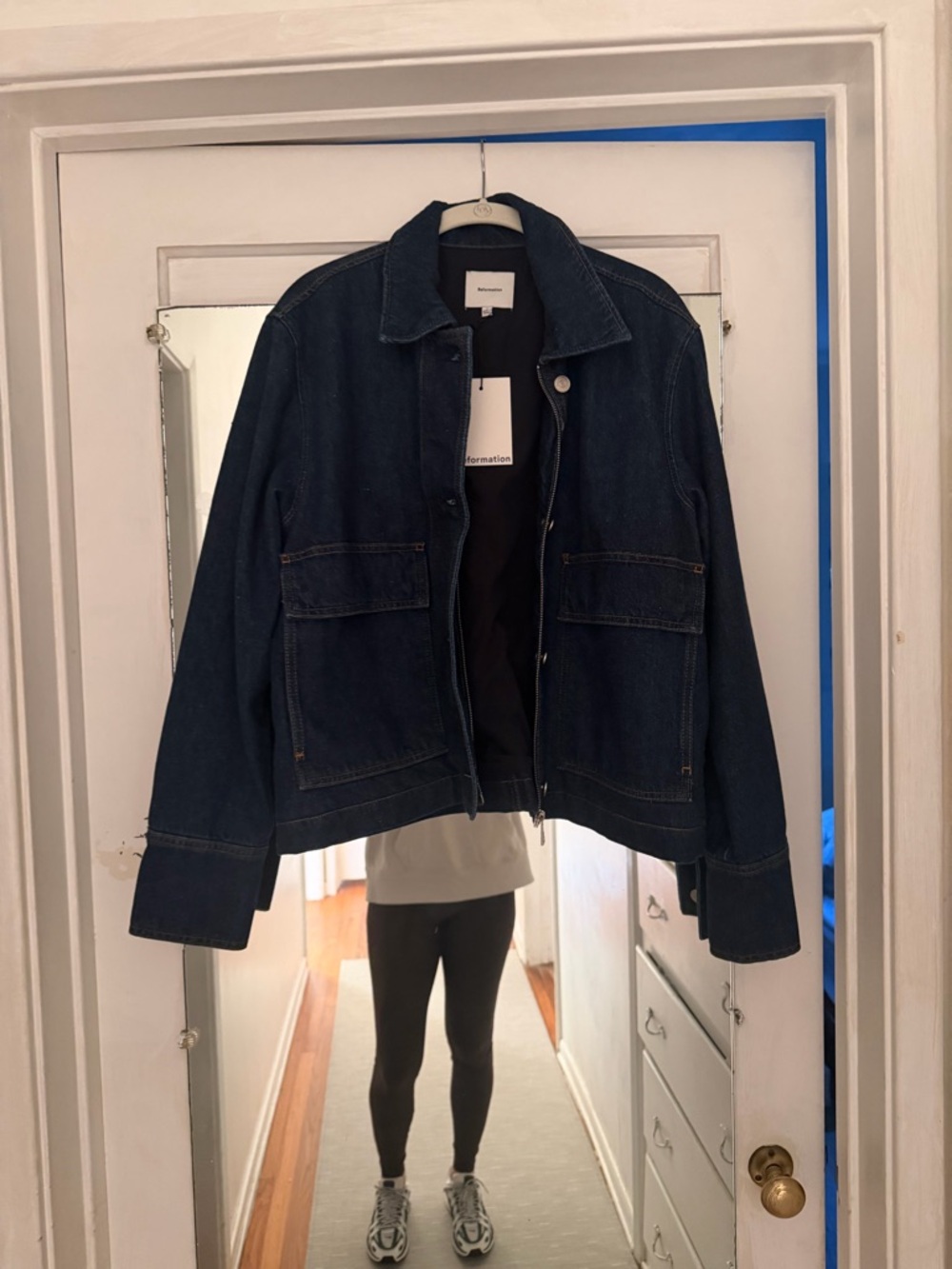 Reformation Oakley Blue Denim Jacket - Women NEW WITH TAGS - Picture 3 of 4